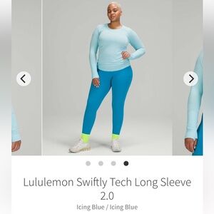 Size 4 Lulu Swiftly Tech Long Sleeve 2.0 Shirt